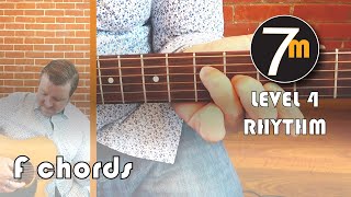 F Chords on guitar  Guitar Lesson  Level 4 [upl. by Elagiba]