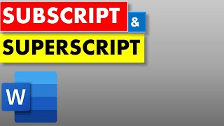 Using Subscript and Superscript in Microsoft Word [upl. by Callum]