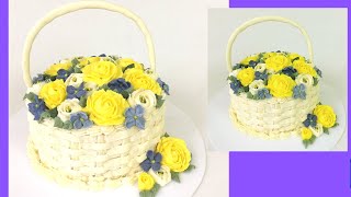 Amazing FLOWER BASKET Cake Decorating [upl. by Johan]