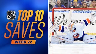 Top 10 Saves from Week 22 202324 NHL Season [upl. by Betsey514]