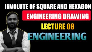 INVOLUTE OF SQUARE AND HEXAGON ENGINEERING DRAWINGSGRAPHICSENGINEERINGPRADEEPSIR [upl. by Scherman]