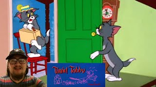 Tom and Jerry Timid Tabby 1957  First Time Watching Toms Cousin is a Fraidy Cat [upl. by Shirl]