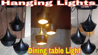 Diy Dining Table Pendant Light  Diy hanging lamp light  Hanging lamp installation [upl. by Eniotna]