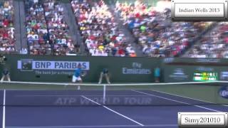 Roger Federer vs Stanislas Wawrinka Indian Wells 2013 HD [upl. by Aerdnad]