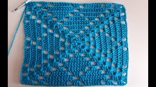 cuadro a crochet  paso a paso  facil de tejer  cuadrado a crochet para mantel [upl. by Zoellick]