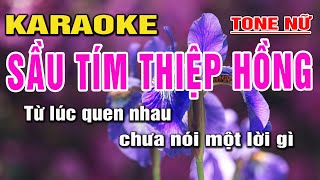 Karaoke Sầu Tím Thiệp Hồng Tone Nữ I Phối Mới 2024 Dễ Hát Nhất I Nhạc Sống Duy Cường [upl. by Kata]