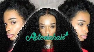 2024 MUST HAVE🔥Pre Customized Curly HD Front Wig Install  Big Forehead Friendly  Asteria Hair [upl. by Dietrich39]