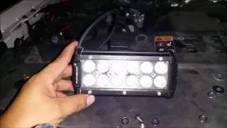 Auxbeam 7quot 36W Cree Dual Row Flood Beam Off Road Light Install [upl. by Eissehc]