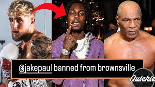 KyleRichh BANS JakePaul FROM BROWNSVILLE AFTER HE BEATS MikeTyson😳😳Quickie520 [upl. by Julia]