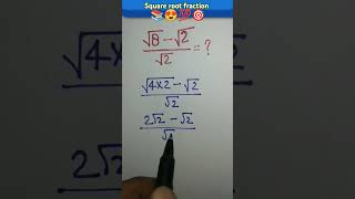 Square root fraction 📚🎯💯😍 [upl. by Lucie]