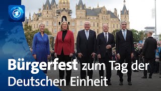 Bundeskanzler Scholz in Schwerin beim Bürgerfest zum Tag der Deutschen Einheit [upl. by Marriott820]