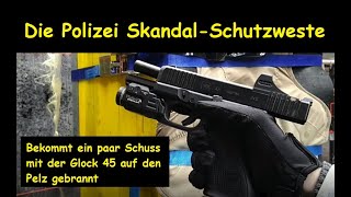 Second Chance SkandalSchutzweste – Beschusstest kugelsichere Polizeiweste mit UZI und Glock [upl. by Nilyarg]