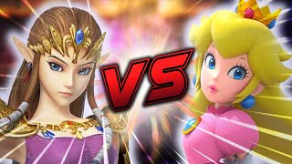 Peach VS Zelda PRINCESS FIGHT Classic Sprite Death Battle Animation [upl. by Jonell42]