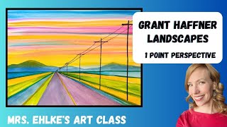 Grant Haffner LANDSCAPES in 1 Point Perspective [upl. by Rosie]