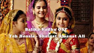 Balika Vadhu OST  Yeh Honsla by Shafqat Amanat Ali  Part 2 Full song [upl. by Ulrick]