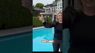 Realtor jumps in swimming pool at mansion [upl. by Eilsel]