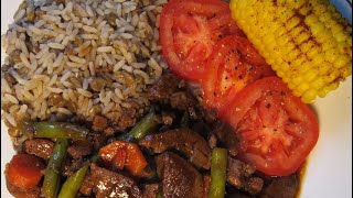 Jamaican style Rice and Lentils [upl. by Yenahs]