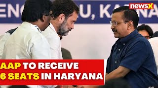 Haryana Elections  AAP to Receive 6 Seats in Haryana Amid Alliance Talks with Congress  NewsX [upl. by Conal]