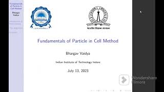 Basics of ParticleinCellkinetic Modeling by Bhargav Vaidya IIT Indore [upl. by Alyag289]