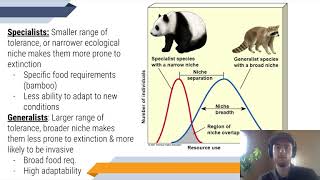 APES Video Notes 31  Specialist and Generalist Species [upl. by Name]