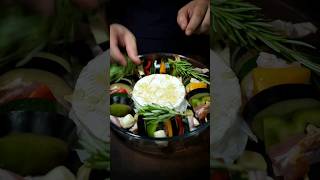 ASMR  Baked camembert and vegetable skewers  Shorts [upl. by Nosnhoj]