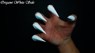 How to make claws on fingers from paper [upl. by Thomajan264]