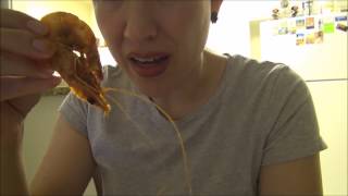 SassESnacks ASMR Cajun Shrimp  Eating Sounds  Early Video [upl. by Shiff]