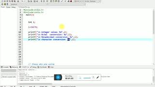 Format Specifier Integerm Octal  Hexadecimal and character conversion C and C programming [upl. by Clerk]