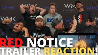 RED NOTICE  Official Trailer Reaction  New NETFLIX Movie  WMK Reacts [upl. by Anayhd]