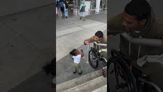 child push father down stairs shortsvideo [upl. by Bertram121]