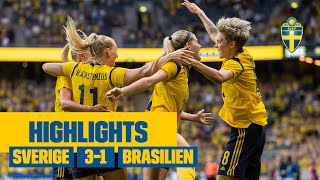 Se målen när Sverige slog Brasilien på Friends Arena Highlights 31 SverigeBrasilien [upl. by Arakat106]