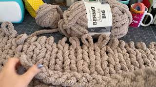 Finger Knit a Chunky Yarn Blanket [upl. by Ailyn161]