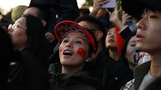 China holds flag raising ceremony to mark 75th anniversary of People [upl. by Turk]