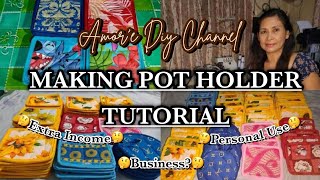 HOW TO MAKE POT HOLDERDIY PotholderTUTORIAL STEP BY STEP [upl. by Robinett]