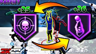 HOW BLINDERS AND DEADEYE BADGE STACK IN NBA 2K22 EXPLAINED PATCH 7 OVERPOWERED GREEN TENDENCY BOOST [upl. by Alitha]