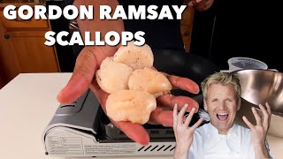 MAKING GORDON RAMSAY PAN SEARED SCALLOP RECIPE [upl. by Tabbie974]