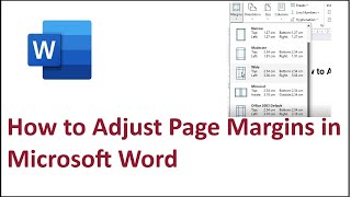 How to Adjust Page Margins in Microsoft Word 2024 [upl. by Wolsniw]