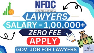 Government job for lawyers  NFDC LEGAL MANAGER VACANCY 2024  LEGAL JOB VACANCY 2024  LAW VACANCY [upl. by Nemajneb268]