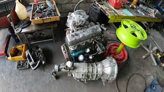 fx engine convertion from gas to diesel suzuki jimny engine convertion from 3 cylinder to 4 cyl [upl. by Araccot]