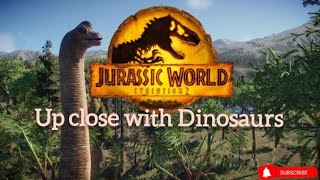 Up Close with Dinosaurs Brachiosaurus Coelophysis and Giganotosaurus Jurassic World Evolution 2 [upl. by Nashoma]