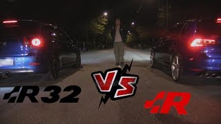 Super Charged Golf V R32 Vs Golf 7 R Streetrace at Striben [upl. by Aikat759]