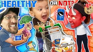 SHAWN GOES GROCERY SHOPPING Healthy or Not Vision FUNnel Fam Vlog [upl. by Areik430]