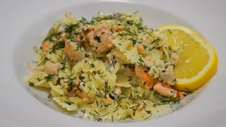 Extrem leckere Lachs  Farfalle  Pfanne in Sahnesoße  fertig in nur 20 Minuten  Pasta Rezept [upl. by Ahtnams]