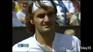 Pacific Life Open 2005 Roger Federer Incredible Shot HD [upl. by Hallvard]