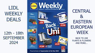 Lidl Weekly Deals 12th  18th September 2024 Central amp Eastern European Week [upl. by Aed]