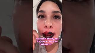 Peel off lip stain 510 👎capcut lipstain fypシ゚ shortsfeed reviews capcutcaptions shorts [upl. by Armin]