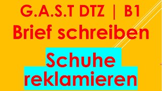 GAST DTZ B1 Briefe schreiben Prüfung B1 Neu 2024 [upl. by Adyl]