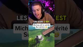 Amine trafique ca voix lorsqu’il est en live michou dit toute la vérité 😬😳 michou amine shorts [upl. by Lynne]