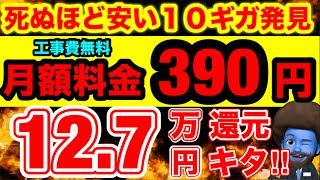 【月額390円＋127000円還元】過去1安い爆速な光回線見つけた！ [upl. by Wessling]