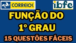 CONCURSO DOS CORREIOS  QUESTÕES DE FUNÇÃO DO 1º GRAU  MATEMÁTICA BÁSICA  BANCA IBFC correios [upl. by Sang]